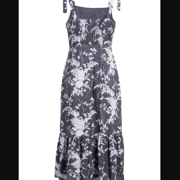 PAIGE Tolucah Floral Print Tie Shoulder Sundress Blue - Picture 2 of 8